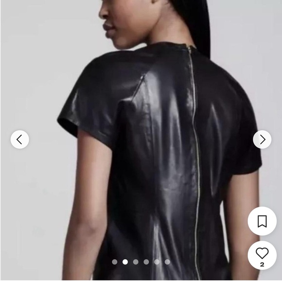 T Alexander Wang black leather top - Picture 2 of 8
